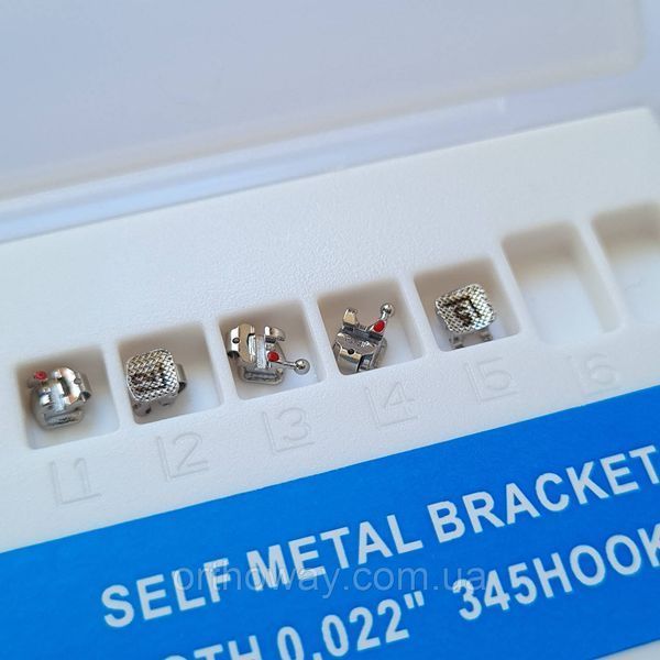 Self-ligating Metal Brackets "Clever M" (3,4,5 w/h Roth 22)
