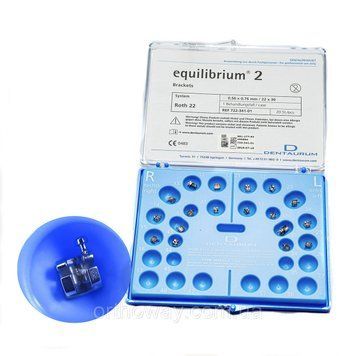 Брекети металлические Dentaurum Equilibrium 2 (3,4,5 w/h Roth)