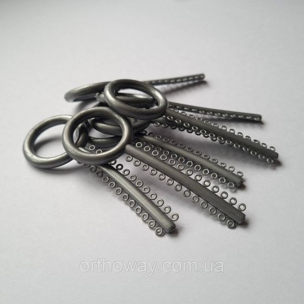 Лігатура ортодонтична Big O-ring сіра (40 шт) 2056003327 фото